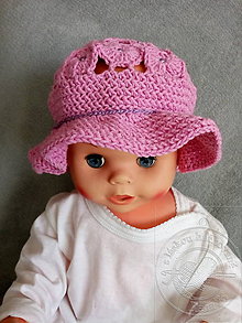 Detské čiapky - Ružový klobúčik - 9438757_