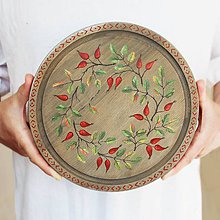 Nádoby - Podnos so šípkami (jeseň (25cm * 1.5 cm)) - 9438454_