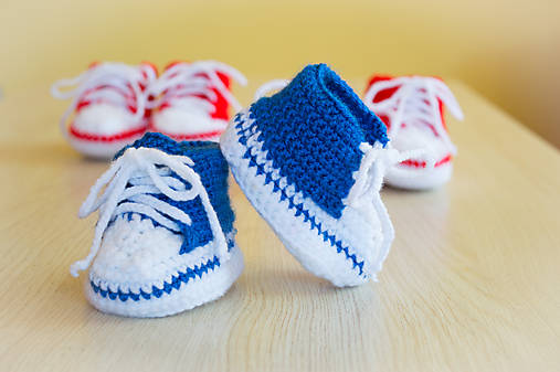 Štrikované papučky (Modrá)