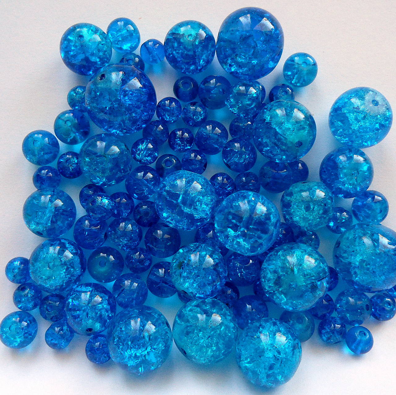 Praskačky sklo-MIX 6-18mm-100g (modrá)