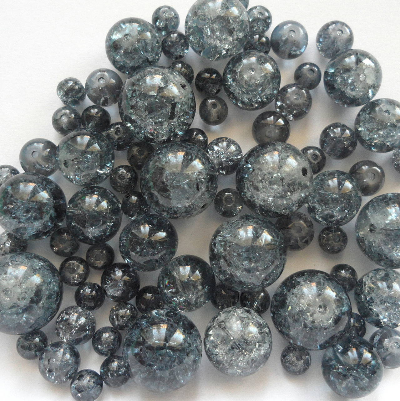 Praskačky sklo-MIX 6-18mm-100g (indigo)