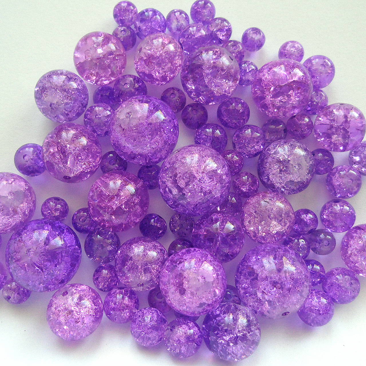 Praskačky sklo-MIX 6-18mm-100g (fialová)