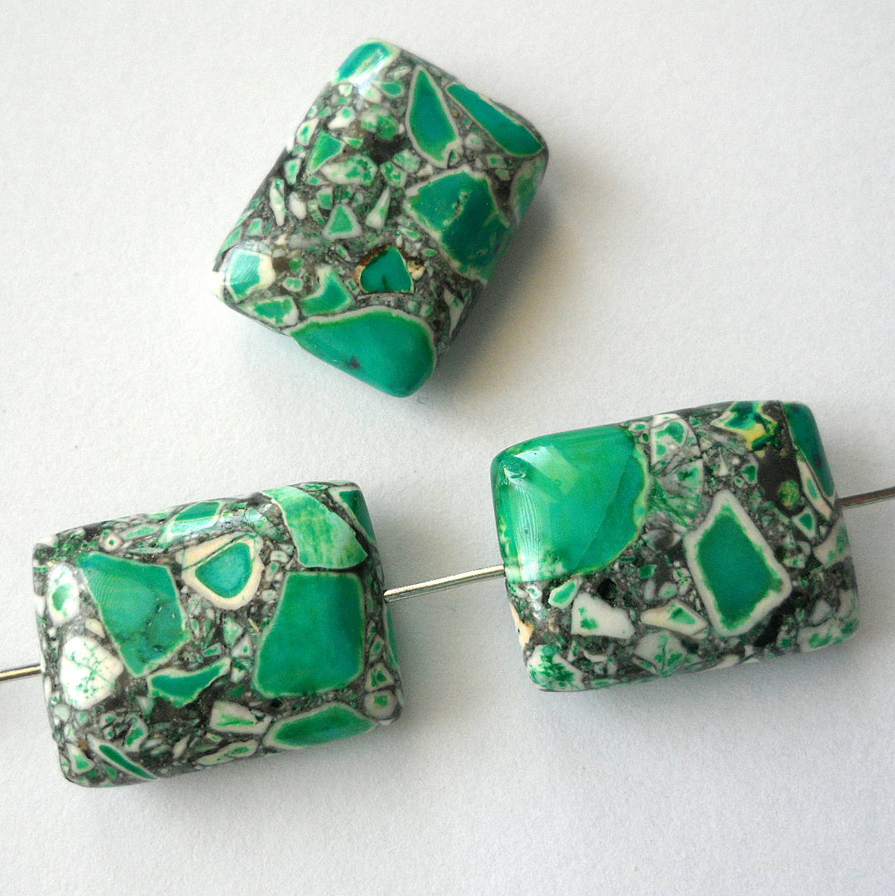  MARBLE 15x20mm-1ks (zelená)