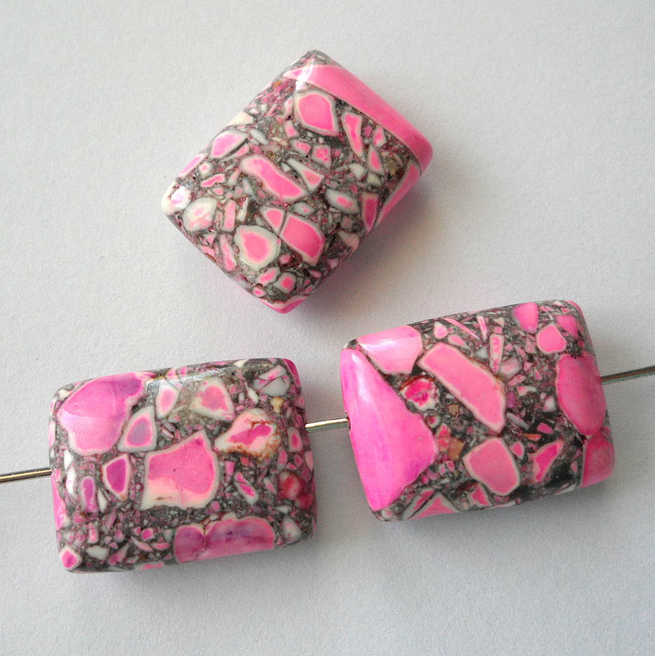  MARBLE 15x20mm-1ks (ružová)