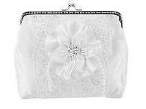 Svadobná bielá kabelka - kabelka pre nevestu DS2