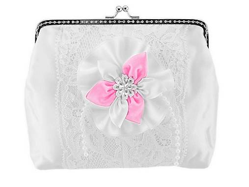 Svadobná bielá kabelka - kabelka pre nevestu DS1 (Hnedá)