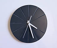 Hodiny - Ručne vyrobené nástenné hodiny – Antracit - 9444398_