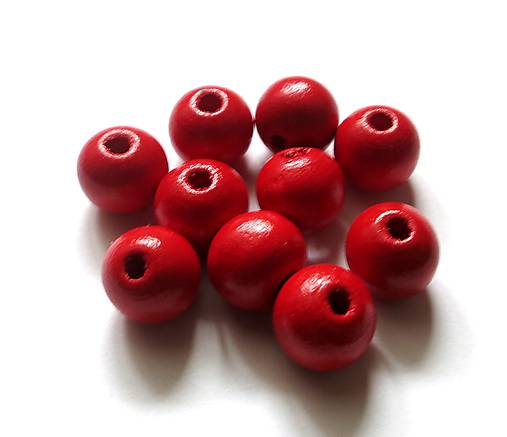 Korálky - VÝPREDAJ Drevené korálky 10 mm - 30 ks - 9449390_