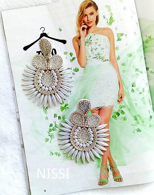 Náušnice - Biele náušničky - 9448274_