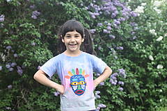 Topy, tričká, tielka - Detské indiánske bavlnené tričko batikované / vek 4 roky/ - 9454717_