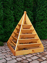 Nádoby - Drevený pyramidový kvetináč - 9451456_