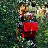 Batohy - Kožený batoh Lara (červený) - 9456656_