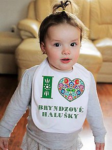 Detské doplnky - Podbradník - folk  I LOVE Slovensko - 9462160_