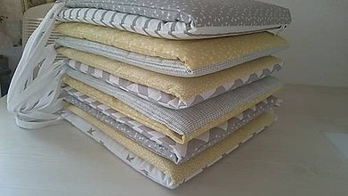 Detský textil - Súprava do postieľky - Newborn Yellow & Grey - 9465180_