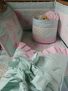 Detský textil - súprava *mint-rose* - 9463812_