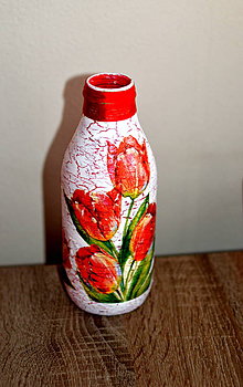 Dekorácie - Váza s tulipánmi - 9466138_