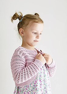 Detské oblečenie - Dievčenské pletené bolerko - 9467285_