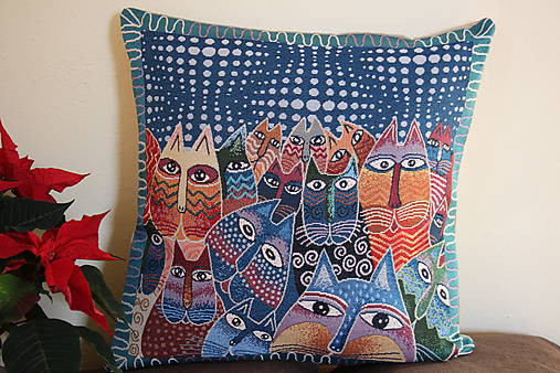 Úžitkový textil - Polštář- Kočičí rej - 9465889_