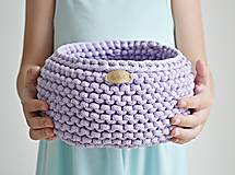 Pletený košík - fialový