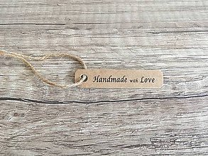Papier - Visačka Handmade with love - 9477912_