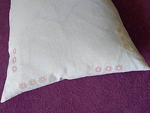 Úžitkový textil - Ľanová posteľná návlečka na vankúš - 9478531_