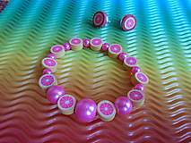 Sady šperkov - Súprava - Ružový grep - 9478845_