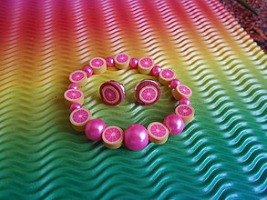 Sady šperkov - Súprava - Ružový grep - 9478841_