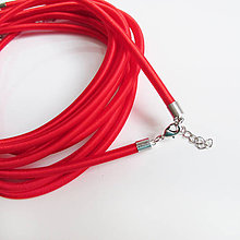 Komponenty - Hodvábny náhrdelník 5mm (Červený) - 9482601_