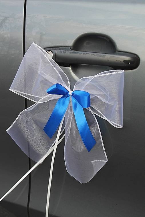 Dekorácie - mašle na svadobné auto - 9483696_