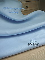 Textil - 100% len metráž, 185g/m2...odstín SKY BLUE - 9488177_