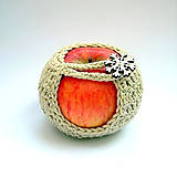 Úžitkový textil - Bio obal na jabĺčko - 9489795_