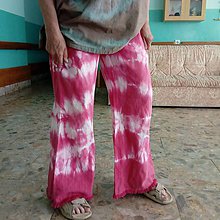 Nohavice - Hippie pruhy ružové- zľava zo 14,50 eur - 9493257_