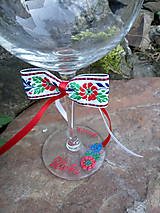 Nádoby - Krojované svadobné poháre na víno - 9493758_