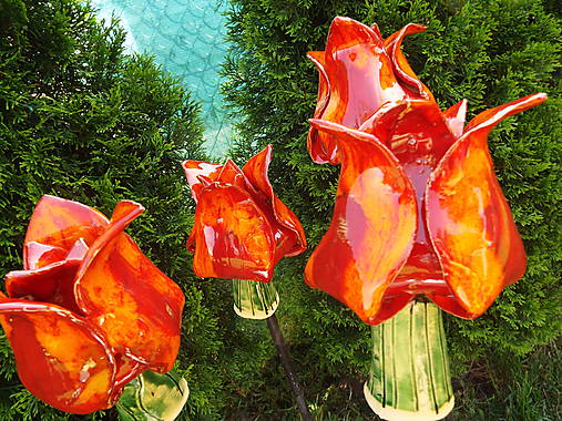 Keramické tulipány (Oranžová)