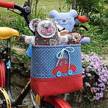 Detské tašky - Košík / taška na bicykel - BikeBag Hviezdne autíčko - 9496971_