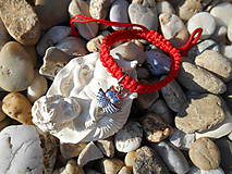 Náramky - pulseira vermelha com uma coruja - 9498767_