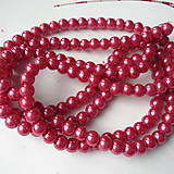 Korálky - Voskované perly 6mm-návlek 80cm - 9498634_