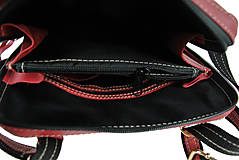 Batohy - Praktický módny ruksak z prírodnej kože v bordovej farbe - 9497563_