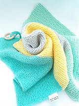 Úžitkový textil - Pletená deka Rebeka (farebná) - 9498984_
