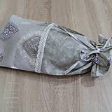 Úžitkový textil - Romantické srdiečka s mramorom - vrecko na chlieb - 9495659_