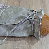 Úžitkový textil - Romantické srdiečka s mramorom - vrecko na chlieb - 9495660_