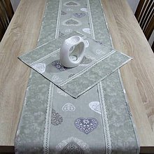Úžitkový textil - Romantické srdiečka s mramorom(2) - stredový obrus - 9496708_