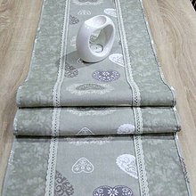 Úžitkový textil - Romantické srdiečka s mramorom(2) - stredový obrus  (145 cm x 40 cm) - 9497314_
