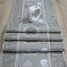 Úžitkový textil - Romantické srdiečka s mramorom(2) - stredový obrus  (175 cm x 40 cm) - 9497351_