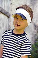 Detské čiapky - Čelenka so šiltom Sporty -dvojfarebná- 21 odtieňov - 9498949_