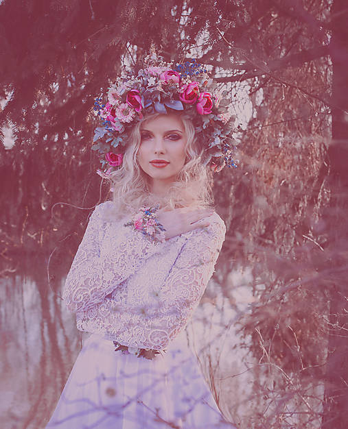 Boho kvetinový maxi veniec "viac ako môžem"