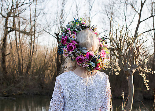 Boho kvetinový maxi veniec "viac ako môžem"