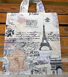 Nákupné tašky - Parížanka - bavlnená taška  - 9501850_