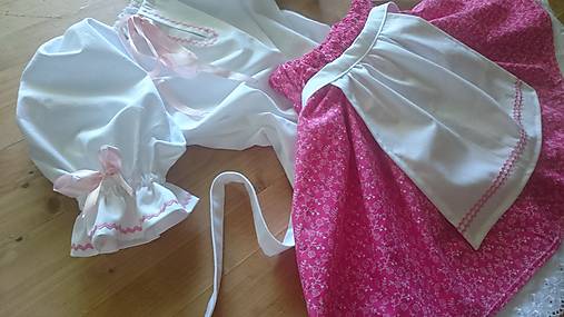 Detské oblečenie - Dievčenský folklórny odev - malinová - 9505446_
