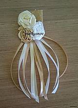 Svadobné pierka - Svadobné pierka biela + ivory + zlatá - 9504787_